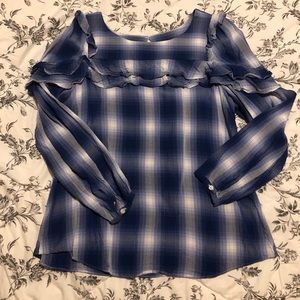 Loft ruffle blouse